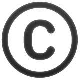 ©️ Símbolo de copyright Emoji en WhatsApp