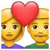 Couple With Heart Emoji on WhatsApp