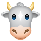Cow Face Emoji on WhatsApp