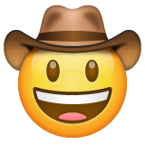 Faccina con cappello da cowboy Emoji WhatsApp