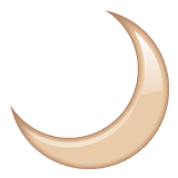 Crescent Moon Emoji on WhatsApp