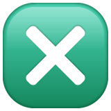 ❎ Piktogramm mit X Emoji auf WhatsApp