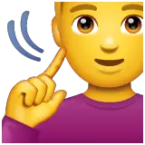 Uomo sordo Emoji WhatsApp