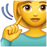 Mujer sorda Emoji WhatsApp