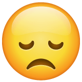 Enttäuschtes Gesicht Emoji WhatsApp