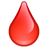 Drop Of Blood Emoji on WhatsApp