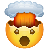 Faccina con testa che esplode Emoji WhatsApp
