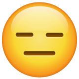 Faccina inespressiva Emoji WhatsApp