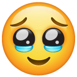 🥹 Cara aguantándose las lágrimas Emoji en WhatsApp