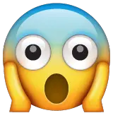 Faccina che urla di paura Emoji WhatsApp