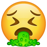 Face Vomiting Emoji on WhatsApp