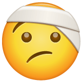 Face With Head-Bandage Emoji on WhatsApp