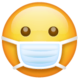 😷 Cara com máscara médica Emoji nos WhatsApp