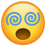 😵‍💫 Gesicht Mit Spiralförmigen Augen Emoji auf WhatsApp