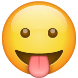 😛 Cara sacando la lengua Emoji en WhatsApp