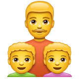Famille avec un père et deux fils Émoji WhatsApp