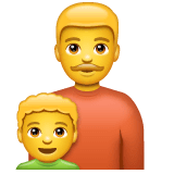 Familia con un padre y un hijo Emoji WhatsApp