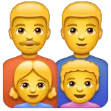 Familie mit zwei Vätern, Sohn und Tochter Emoji WhatsApp
