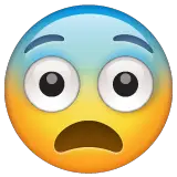 Fearful Face Emoji on WhatsApp
