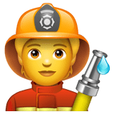 🧑‍🚒 Feuerwehrmann(in) Emoji auf WhatsApp