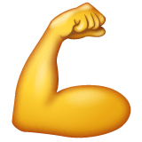 Flexed Biceps Emoji on WhatsApp