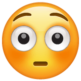 😳 Cara com olhos bem abertos Emoji nos WhatsApp