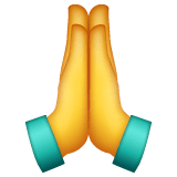 Folded Hands Emoji on WhatsApp