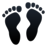 👣 Footprints Emoji on WhatsApp