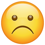 ☹️ Cara con el ceño fruncido Emoji en WhatsApp