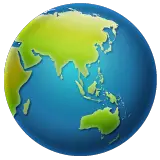 Globe Showing Asia-Australia Emoji on WhatsApp