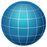🌐 Globe With Meridians Emoji on WhatsApp