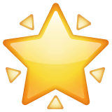 Leuchtender Stern Emoji WhatsApp