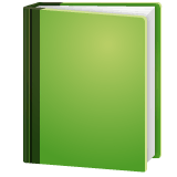 Libro de texto verde Emoji WhatsApp
