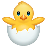 Pollito saliendo del huevo Emoji WhatsApp