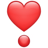 Coração vermelho como ponto de exclamação Emoji WhatsApp