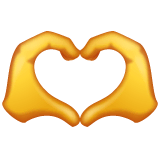 🫶 Manos formando un corazon Emoji en WhatsApp