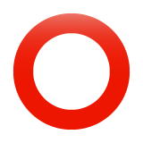 Hollow Red Circle Emoji on WhatsApp
