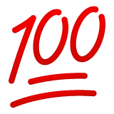 💯 Símbolo de cien puntos Emoji en WhatsApp