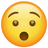 Hushed Face Emoji on WhatsApp