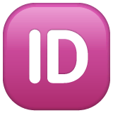 Знак «ID» на английском Эмодзи в WhatsApp