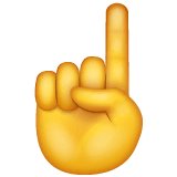 Nach oben ausgestreckter Zeigefinger Emoji WhatsApp