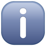 ℹ️ Piktogramm für Informationen Emoji auf WhatsApp