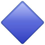 Large Blue Diamond Emoji on WhatsApp