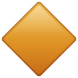 Losango cor de laranja grande Emoji WhatsApp