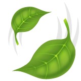 🍃 Leaf Fluttering in Wind Emoji on WhatsApp
