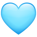 Light Blue Heart on WhatsApp