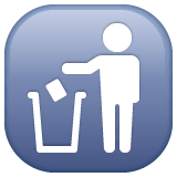 Знак выбрасывания мусора в корзину Эмодзи в WhatsApp