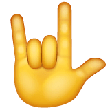 Gesto del “Ti amo” nel linguaggio dei segni Emoji WhatsApp