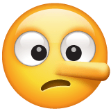 Lying Face Emoji on WhatsApp