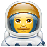 👨‍🚀 Astronauta uomo Emoji su WhatsApp